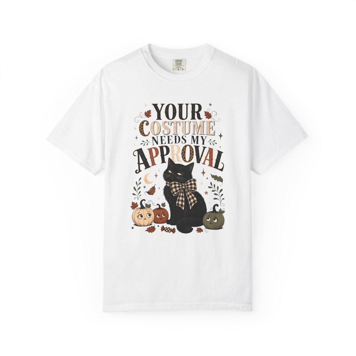 Your Costume Needs My Approval Shirt | Sassy Black Cat Halloween Comfort Colors Tee | Grumpy Cat Fall Shirt | Cottagecore Halloween T-Shirt