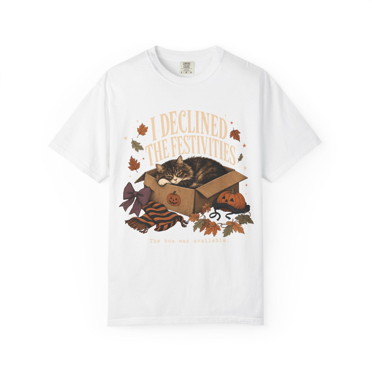 Antisocial Cat Halloween Shirt | Declined Festivities Box Available | Comfort Colors Tee