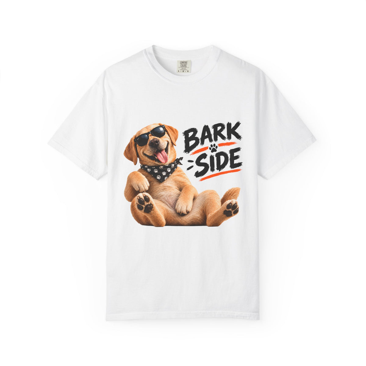 Bark Side Dog Tee – Funny Puppy in Sunglasses & Bandana Comfort Colors Shirt