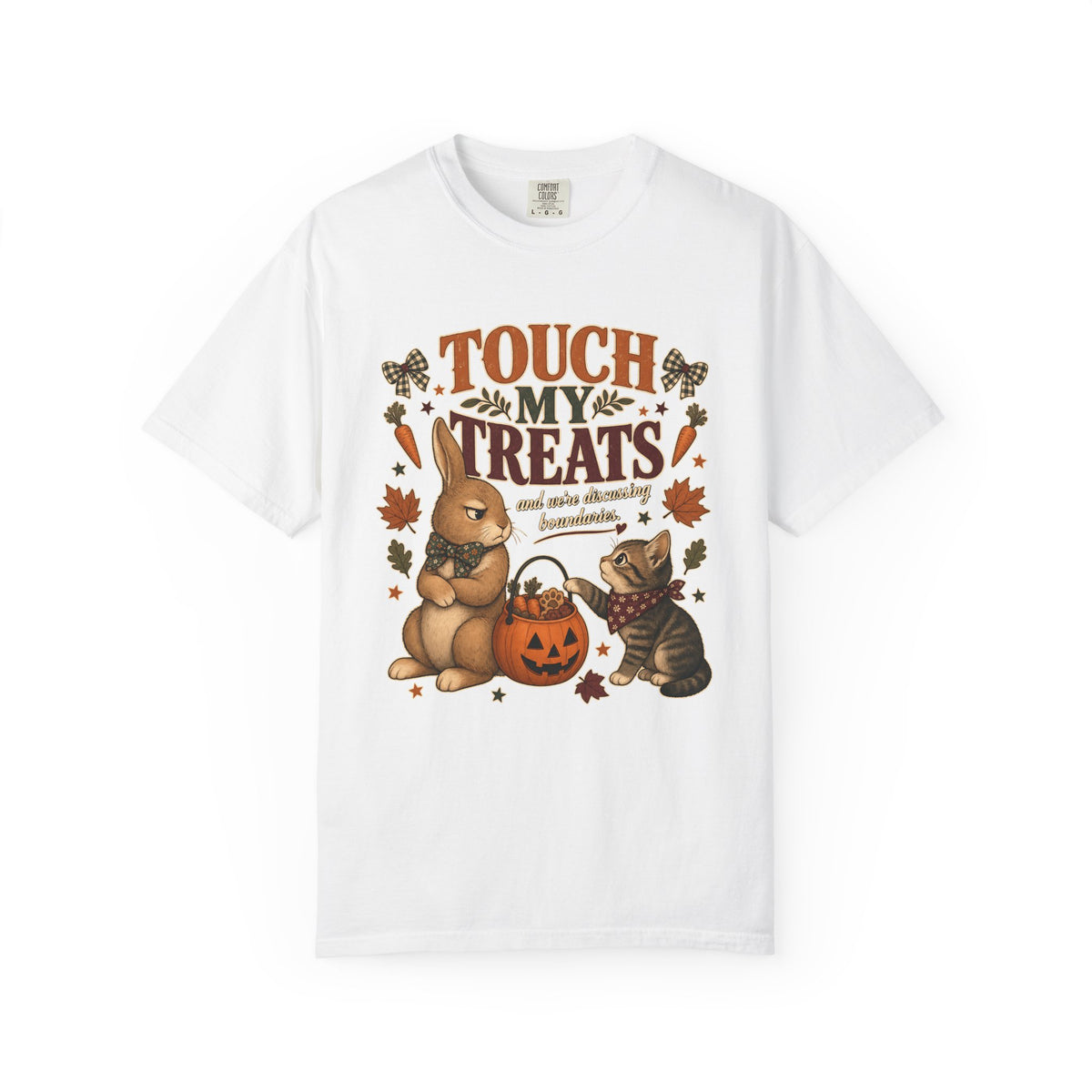 Funny Bunny Cat Halloween Shirt | Touch My Treats | Comfort Colors Tee