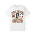 Your Turkey Has Been Inspected Funny Cat Thanksgiving T-Shirt | Tuxedo Cat Turkey Inspector Tee | Comfort Colors 1717 Garment-Dyed Unisex Shirt | Cat Mom Fall Gift