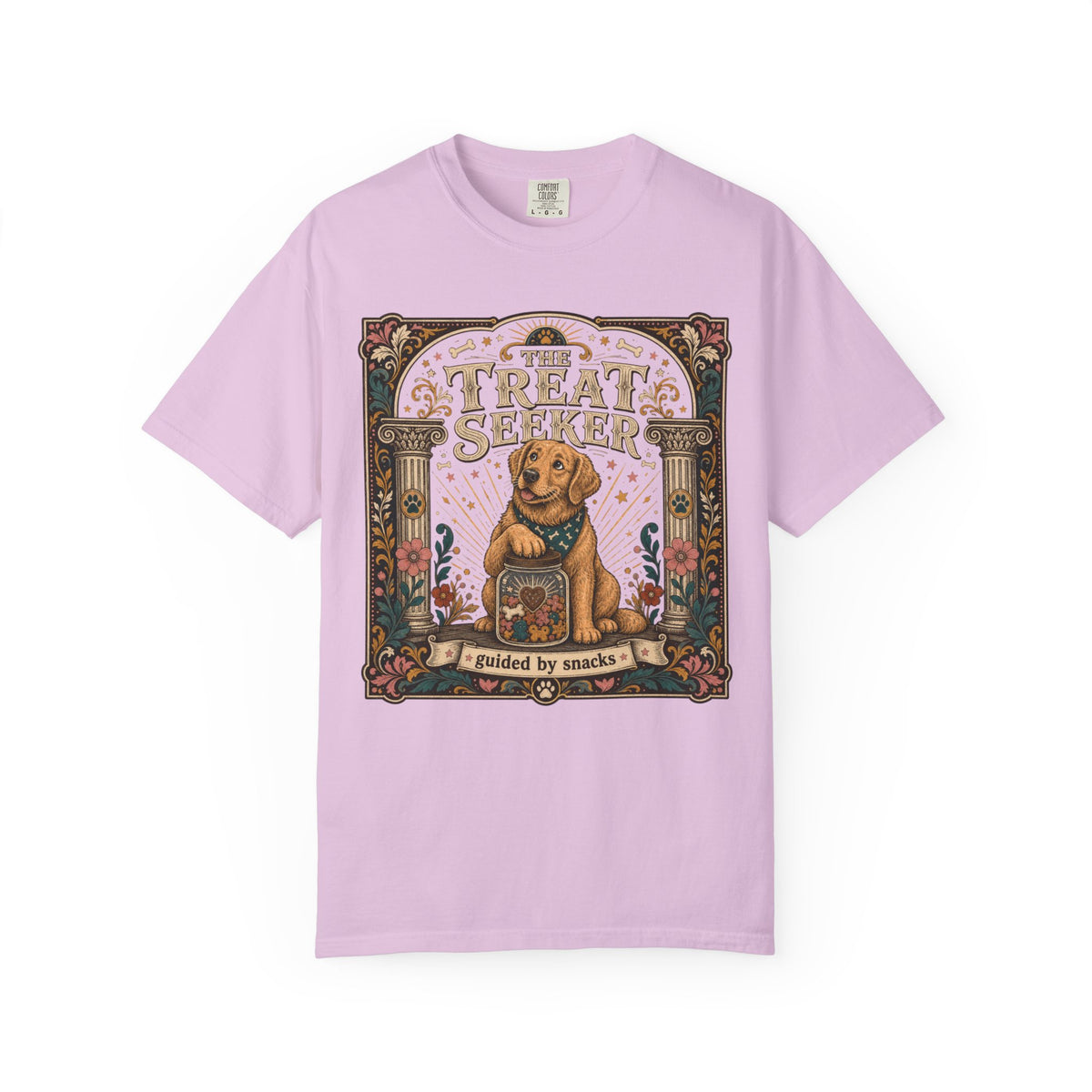Treat Seeker T-Shirt — Cute Dog Graphic Tee "The Treat Seeker"