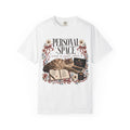 Personal Space Was A Cute Idea Shirt | Funny Work From Home Cat Comfort Colors Tee | Cat On My Desk Shirt | Sassy Cat Mom Coffee Lover T-Shirt