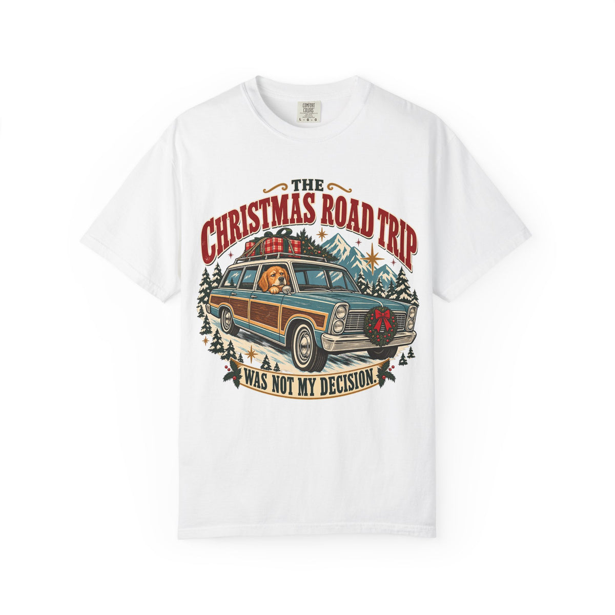 Funny Christmas Road Trip Shirt - Not My Decision Retro Tee