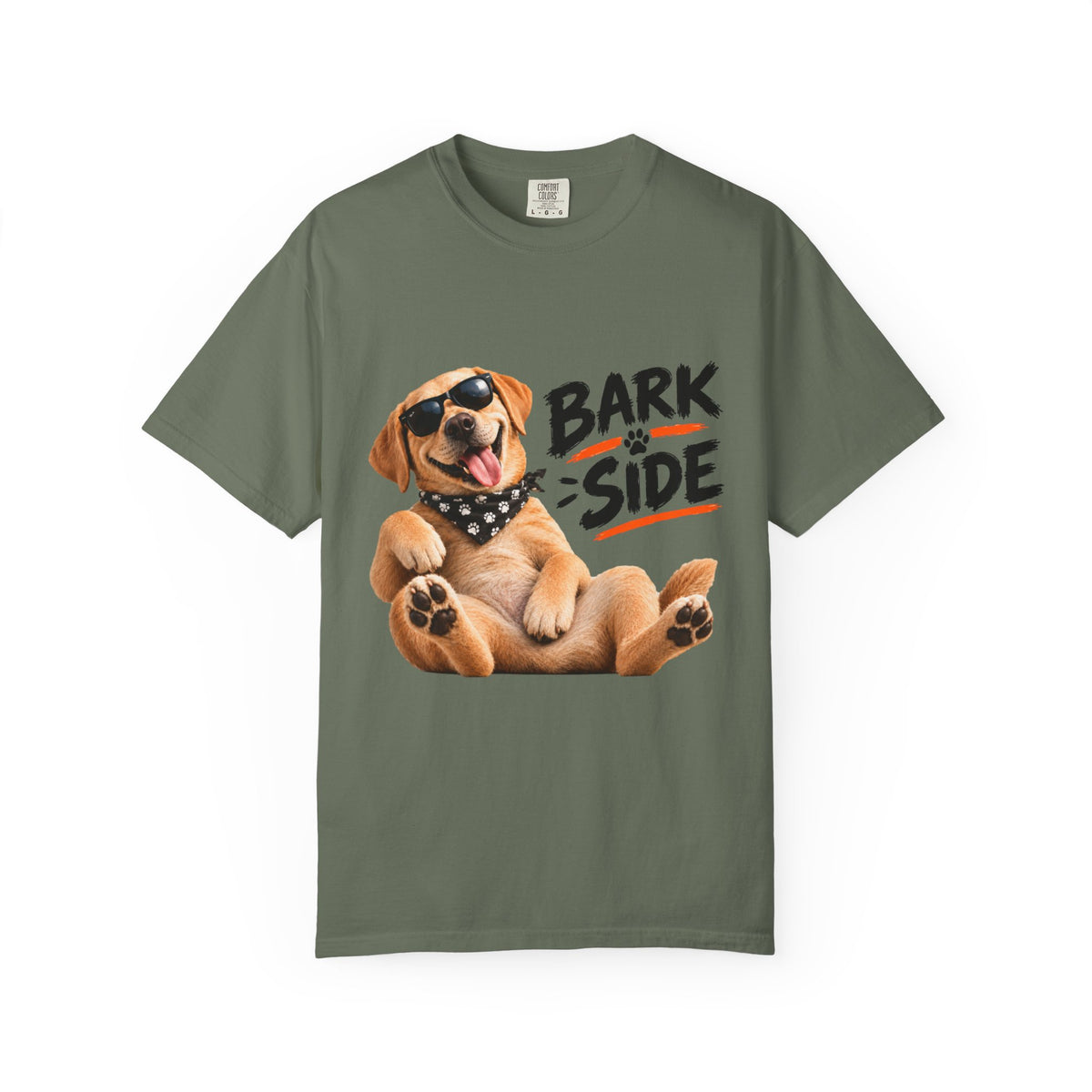 Bark Side Dog Tee – Funny Puppy in Sunglasses & Bandana Comfort Colors Shirt