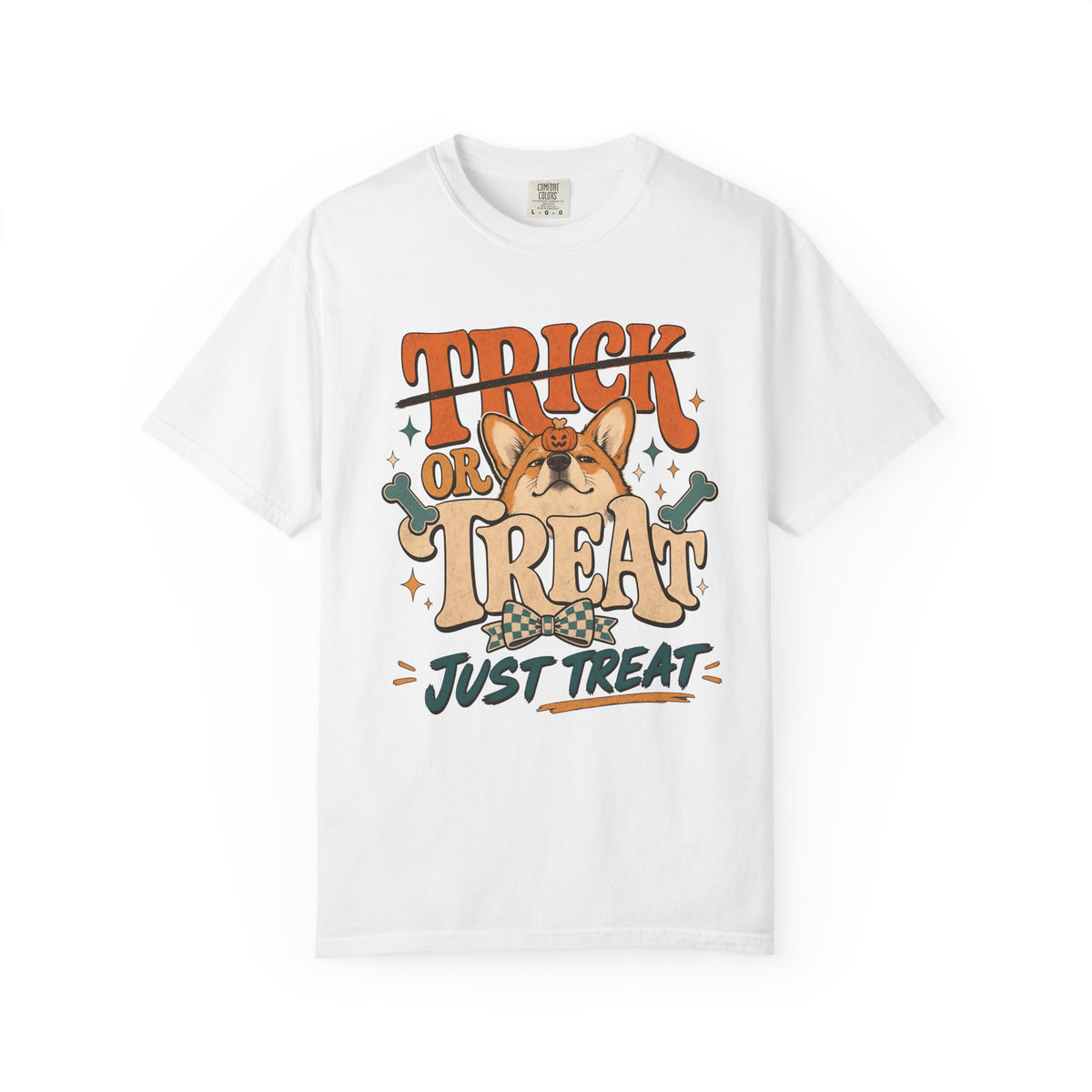 Funny Corgi Halloween Shirt | Trick Or Treat Just Treat | Comfort Colors Tee