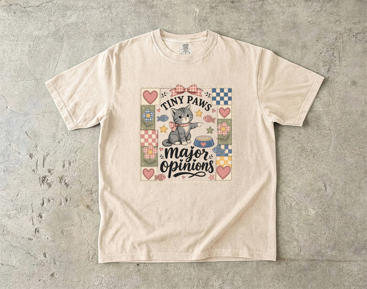 Tiny Paws Major Opinions T-Shirt
