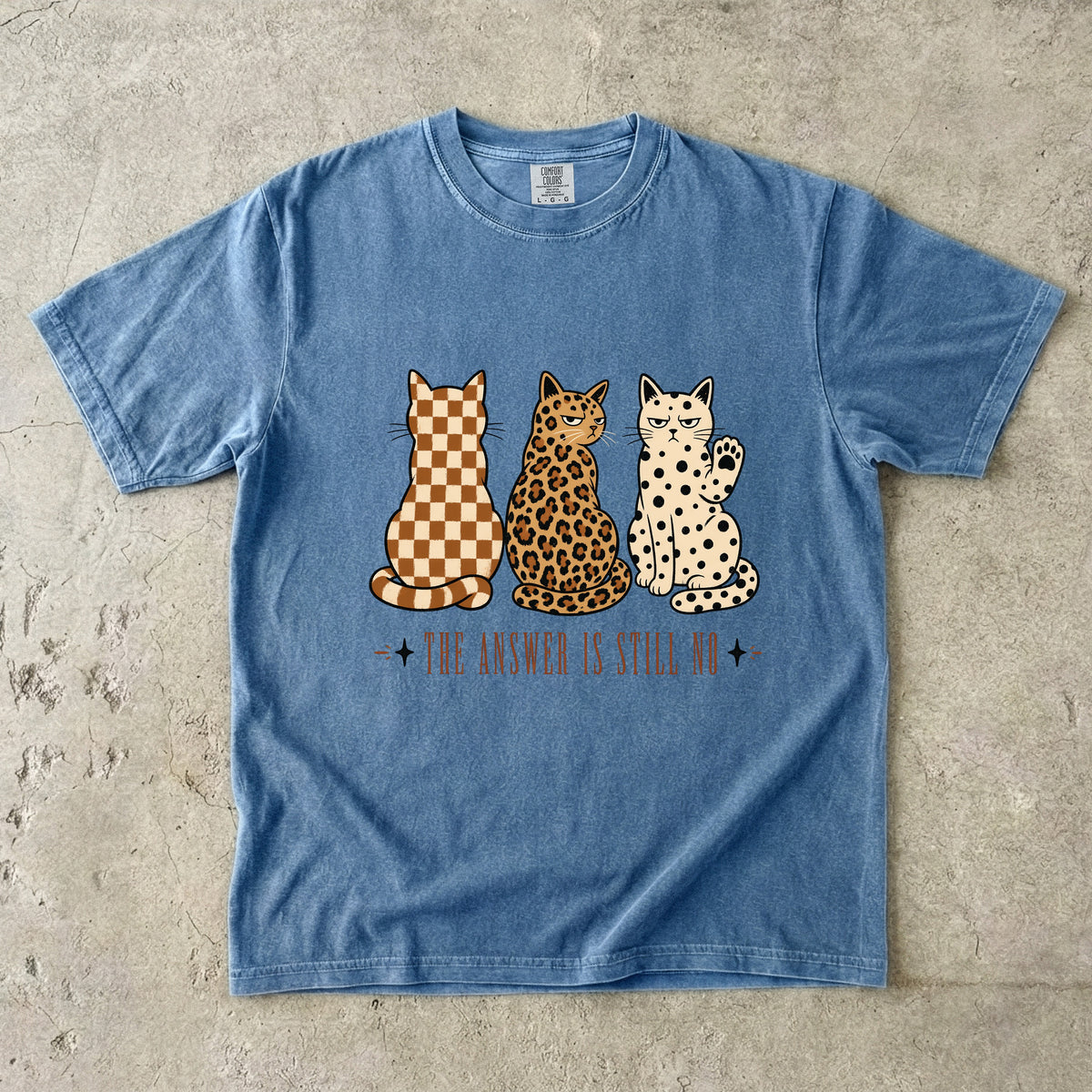 Three Grumpy Cats "The Answer Is Still No" Graphic T-Shirt