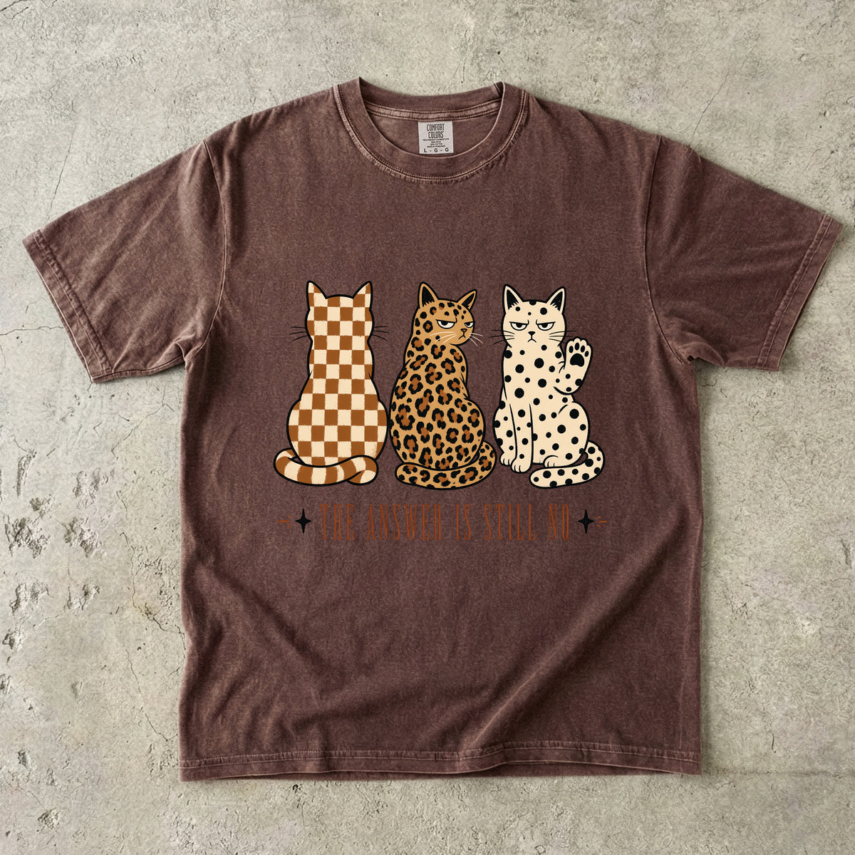 Three Grumpy Cats "The Answer Is Still No" Graphic T-Shirt