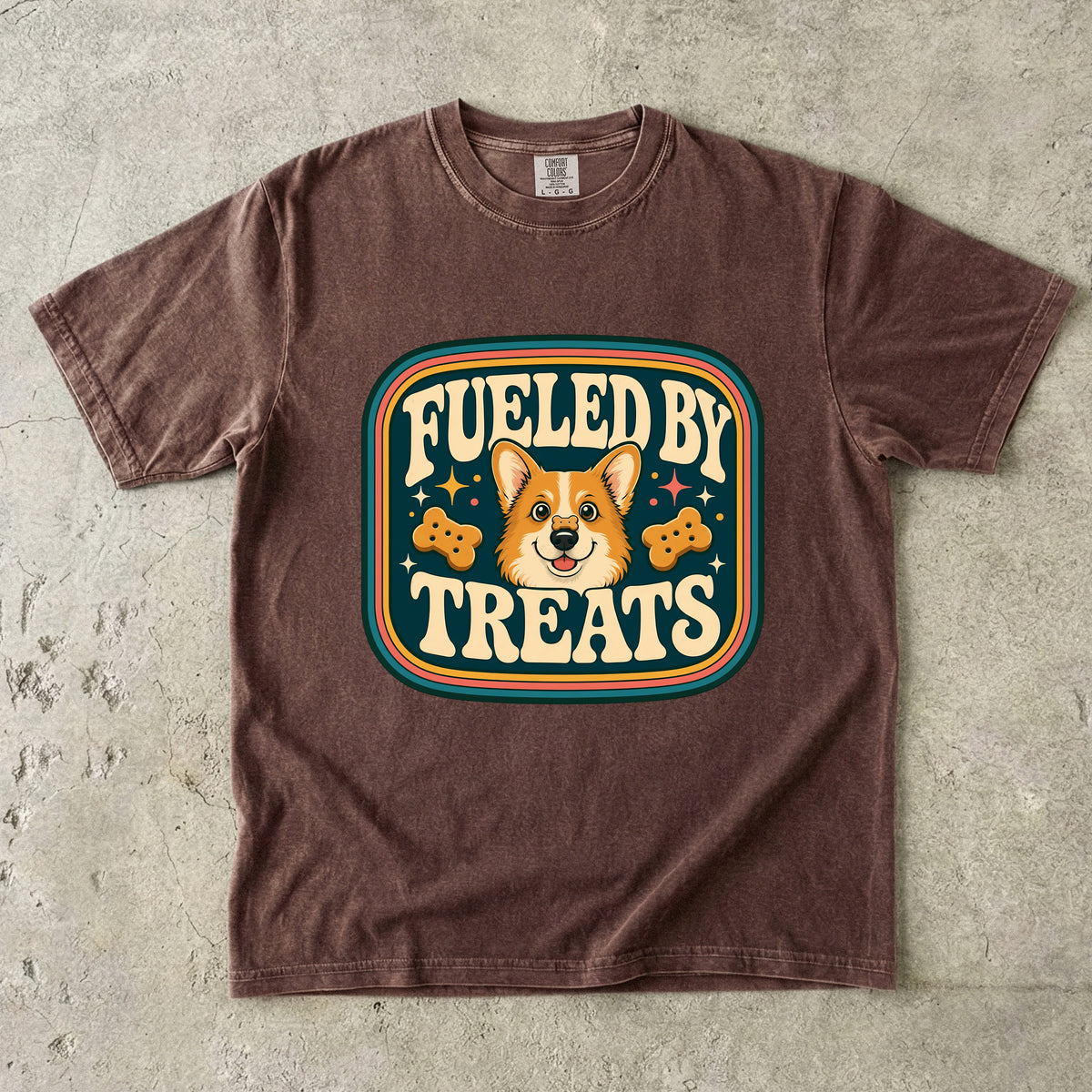 Fueled By Treats Corgi Graphic T-Shirt