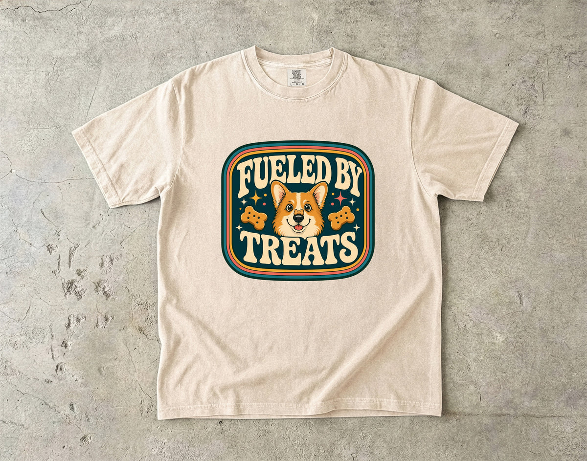 Fueled By Treats Corgi Graphic T-Shirt