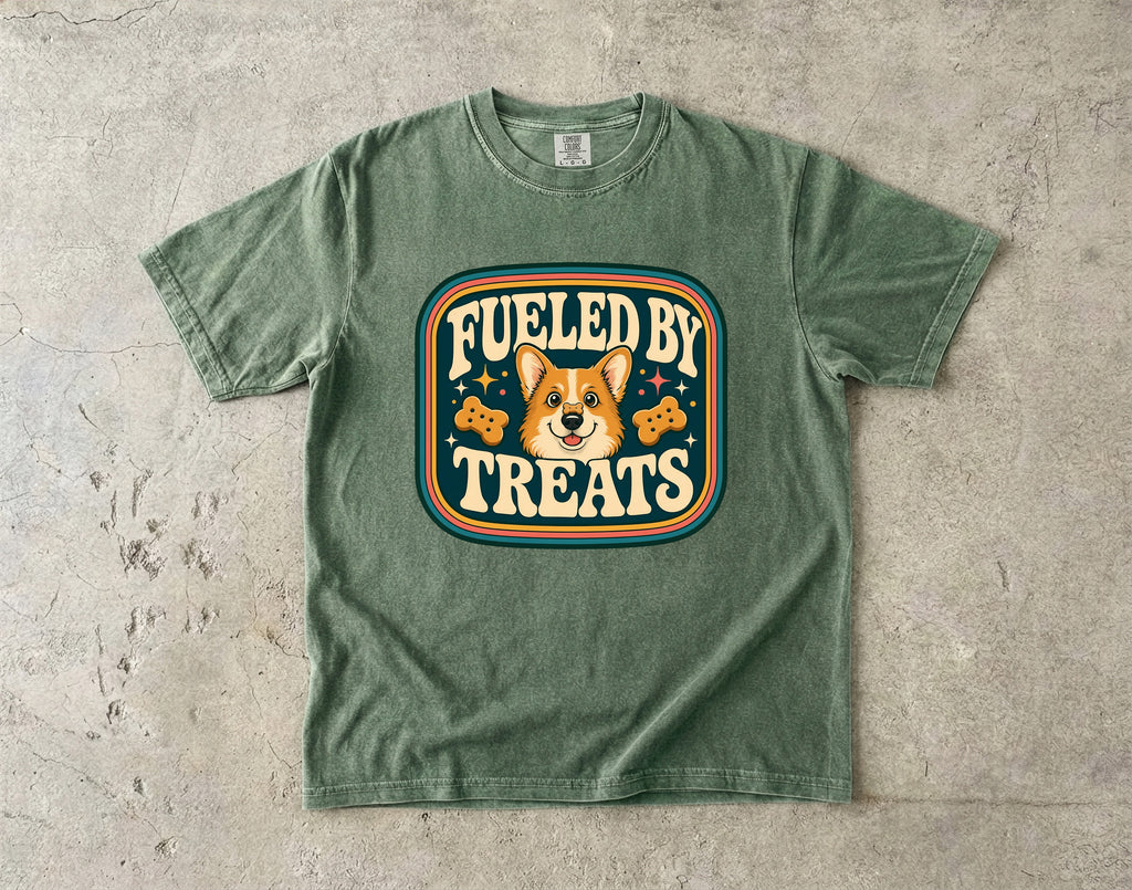 Fueled By Treats Corgi Graphic T-Shirt