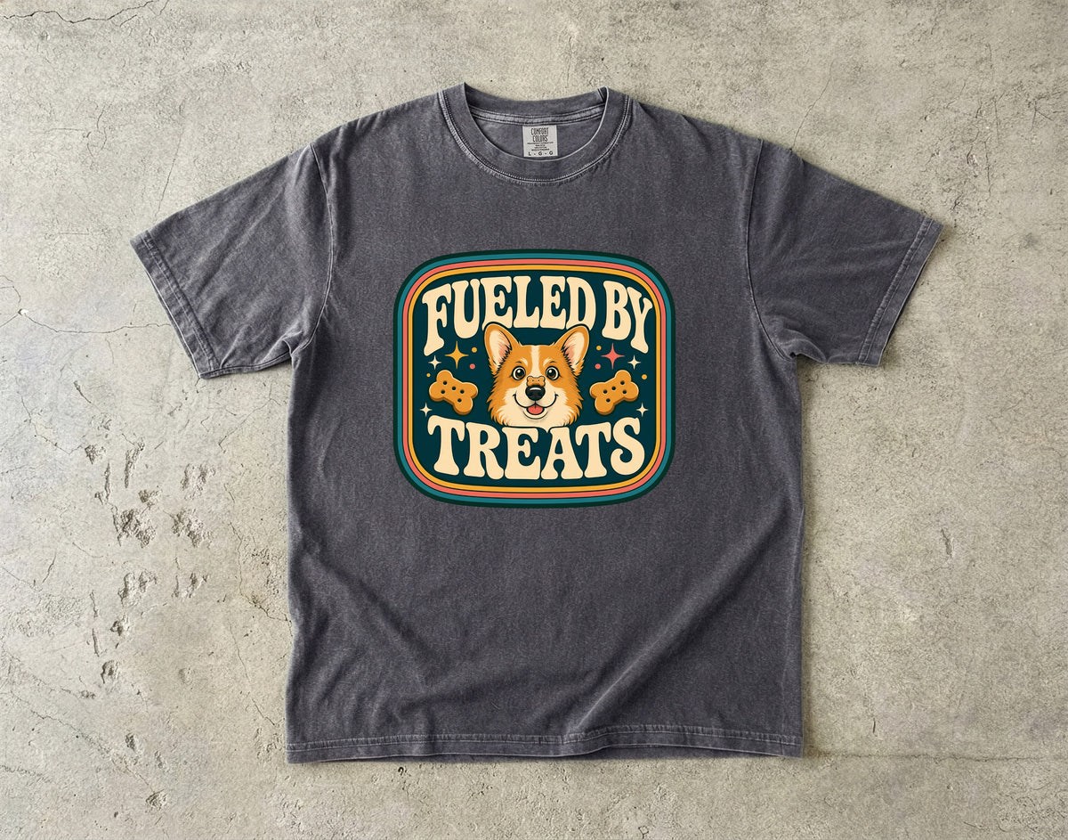 Fueled By Treats Corgi Graphic T-Shirt