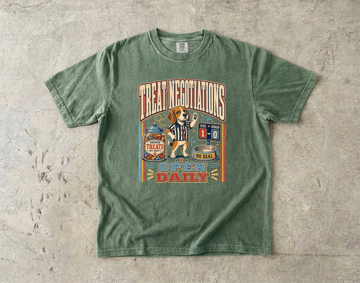 Treat Negotiations Funny Beagle Graphic T-Shirt