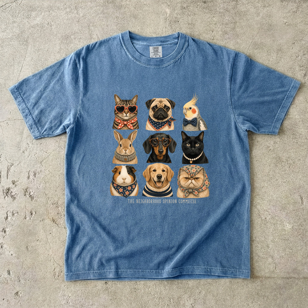 The Neighborhood Opinion Committee Funny Pet Portrait T-Shirt