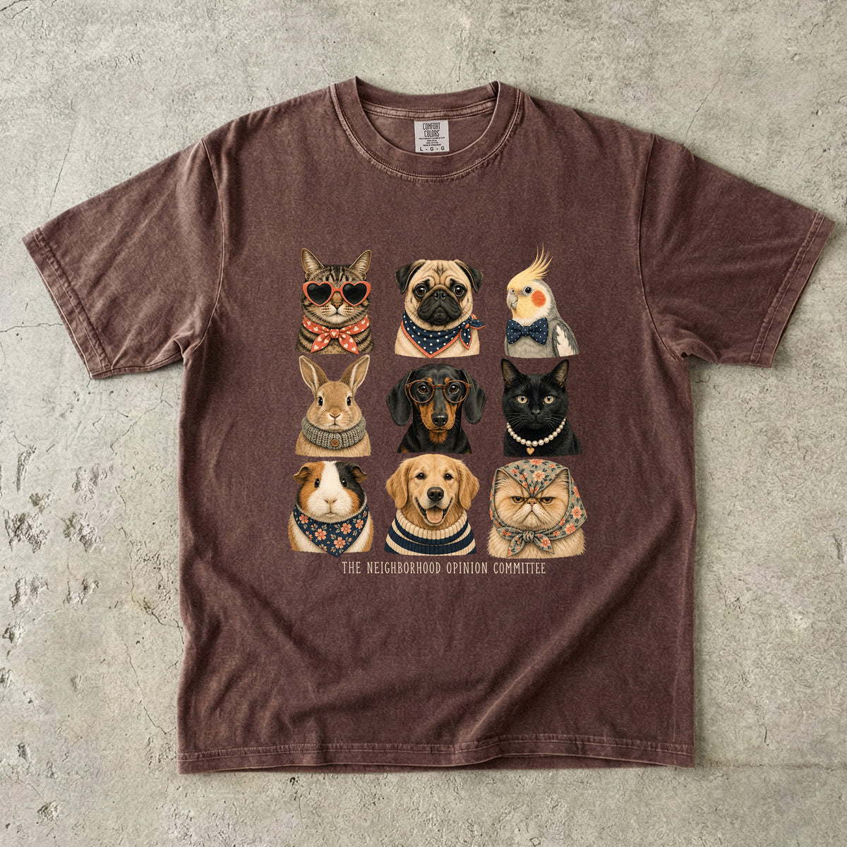 The Neighborhood Opinion Committee Funny Pet Portrait T-Shirt