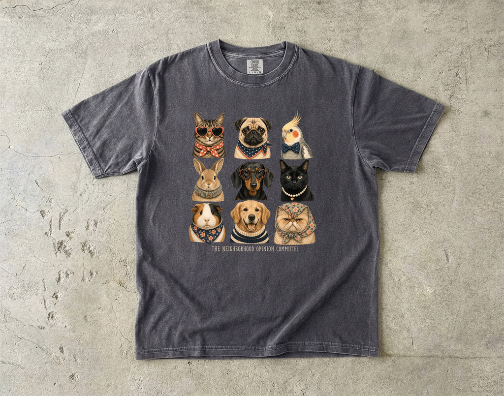 The Neighborhood Opinion Committee Funny Pet Portrait T-Shirt
