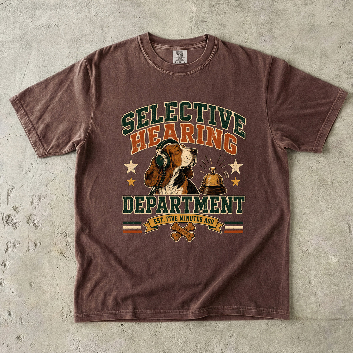Selective Hearing Department Funny Basset Hound T-Shirt