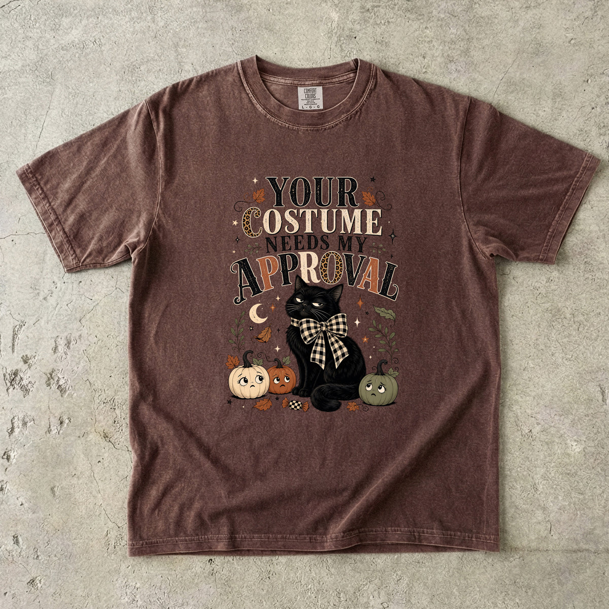 Your Costume Needs My Approval Shirt | Sassy Black Cat Halloween Comfort Colors Tee | Grumpy Cat Fall Shirt | Cottagecore Halloween T-Shirt