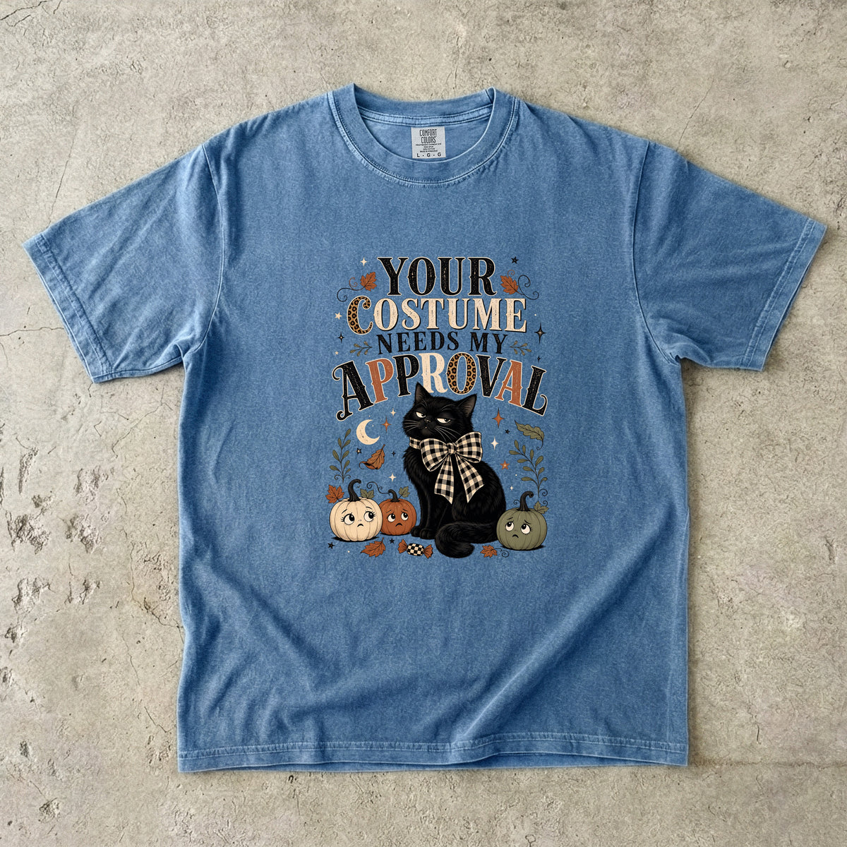 Your Costume Needs My Approval Shirt | Sassy Black Cat Halloween Comfort Colors Tee | Grumpy Cat Fall Shirt | Cottagecore Halloween T-Shirt