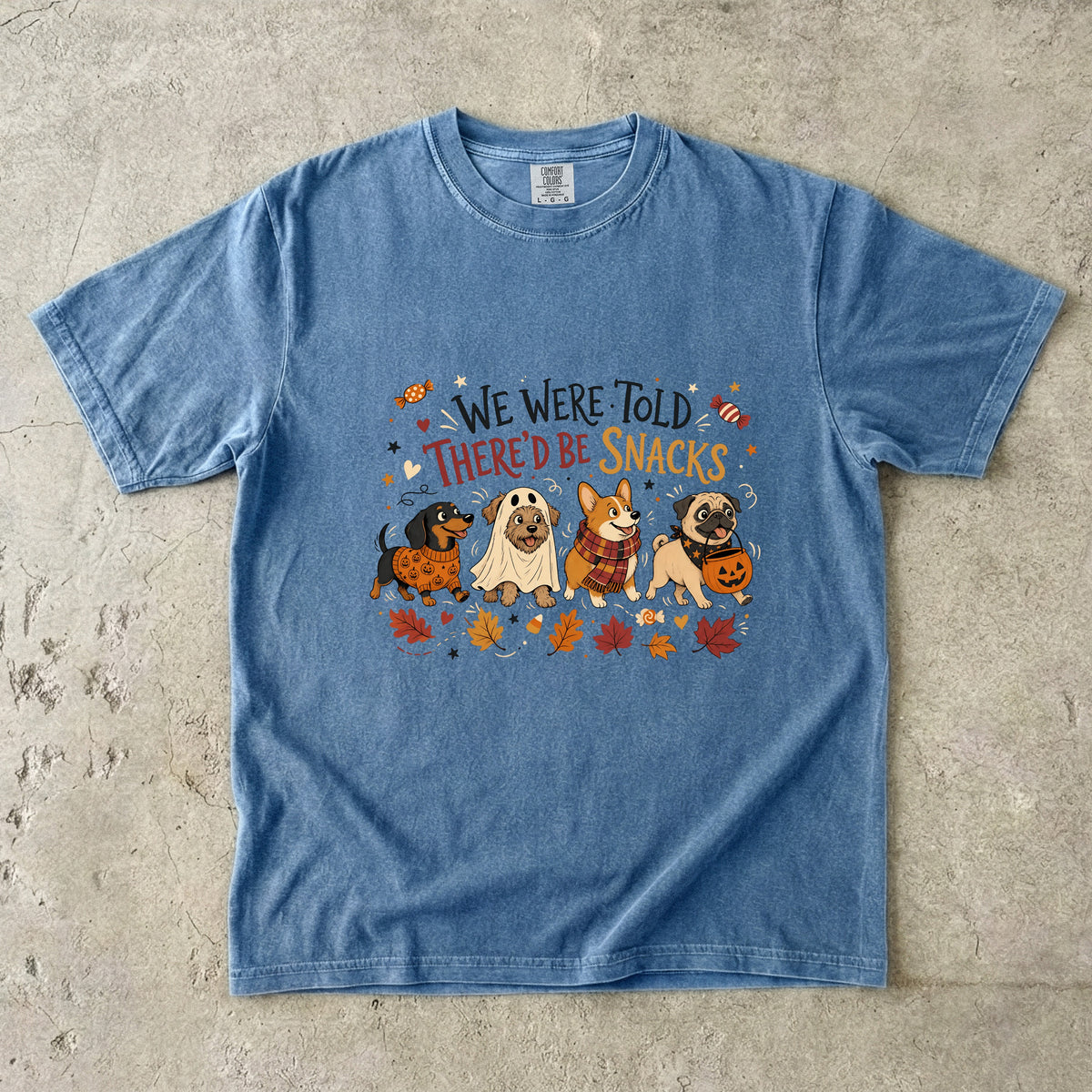 Halloween Dog Squad Shirt | We Were Told There'd Be Snacks | Comfort Colors Tee