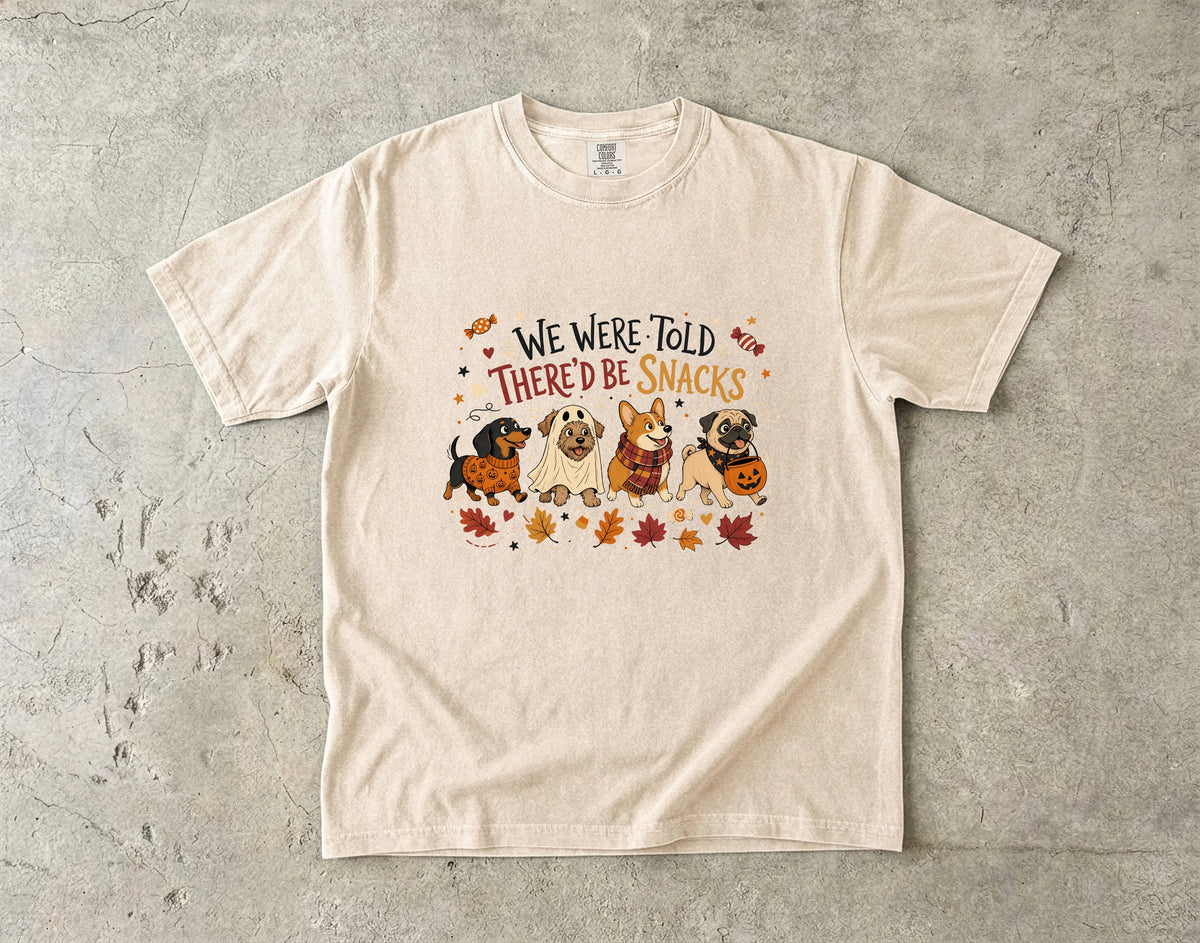 Halloween Dog Squad Shirt | We Were Told There'd Be Snacks | Comfort Colors Tee