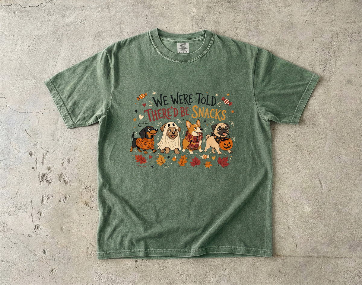 Halloween Dog Squad Shirt | We Were Told There'd Be Snacks | Comfort Colors Tee