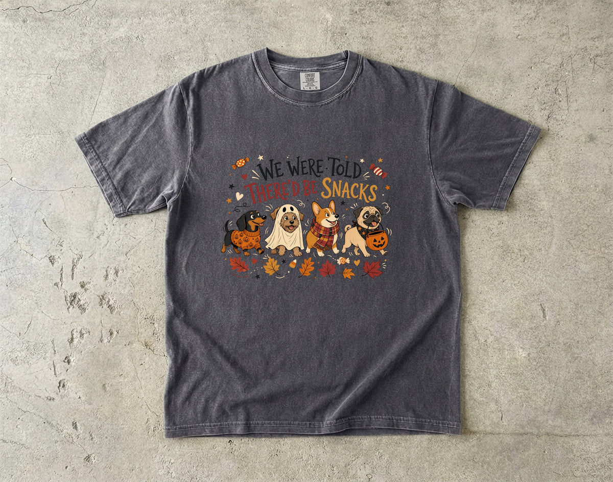 Halloween Dog Squad Shirt | We Were Told There'd Be Snacks | Comfort Colors Tee
