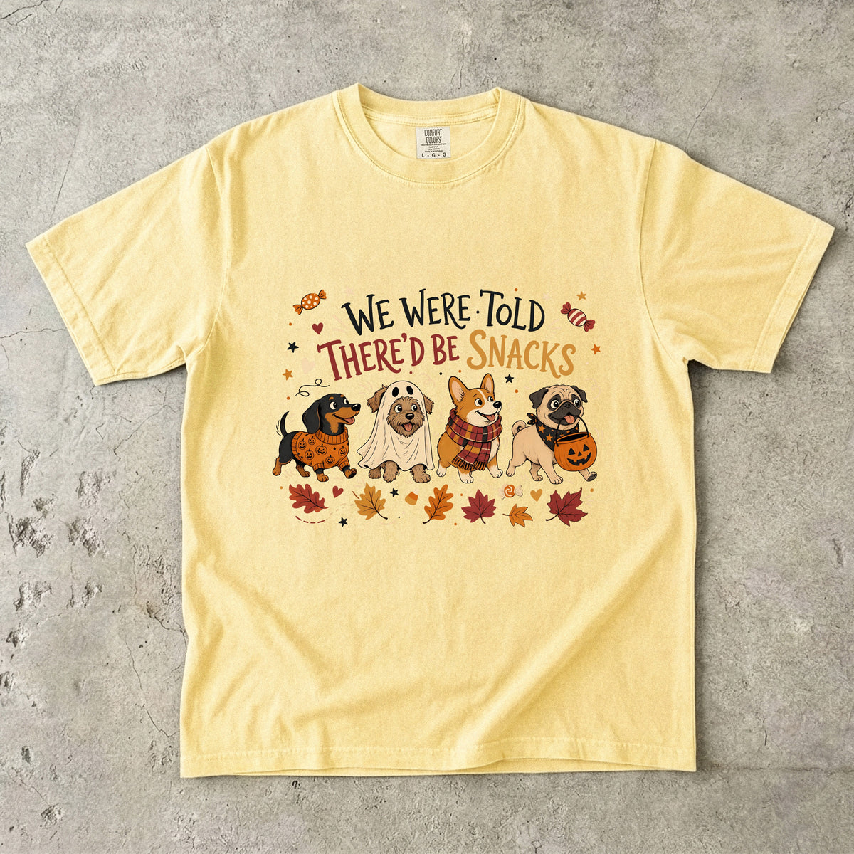 Halloween Dog Squad Shirt | We Were Told There'd Be Snacks | Comfort Colors Tee