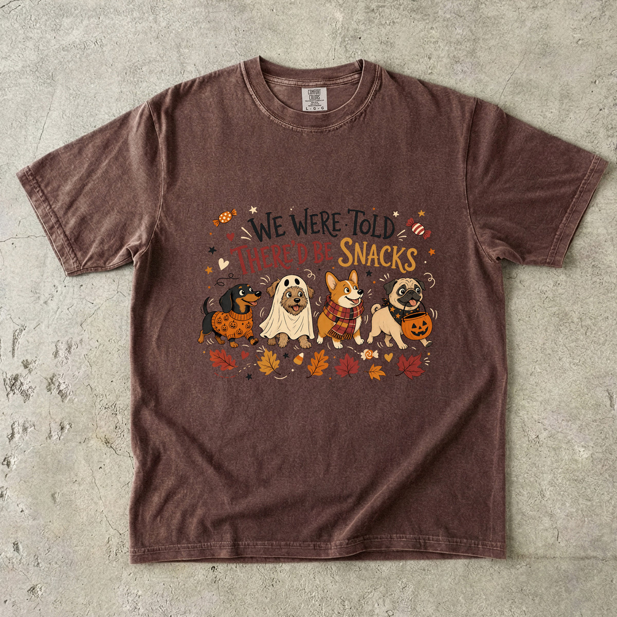 Halloween Dog Squad Shirt | We Were Told There'd Be Snacks | Comfort Colors Tee