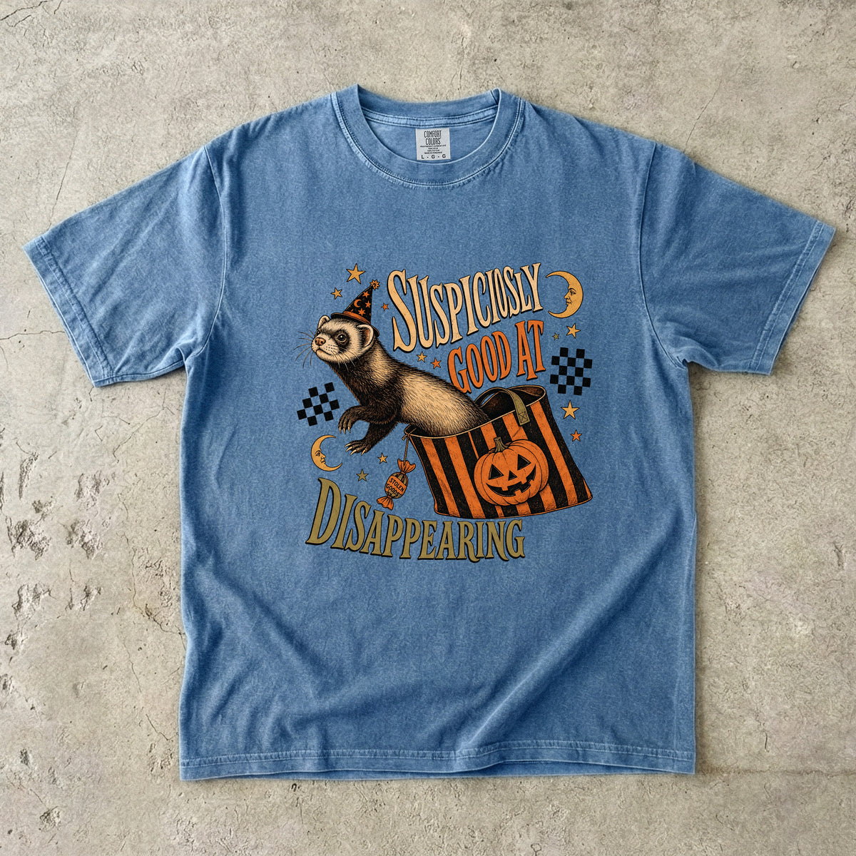 Suspiciously Good at Disappearing T-Shirt — Halloween Ferret Magic Tee