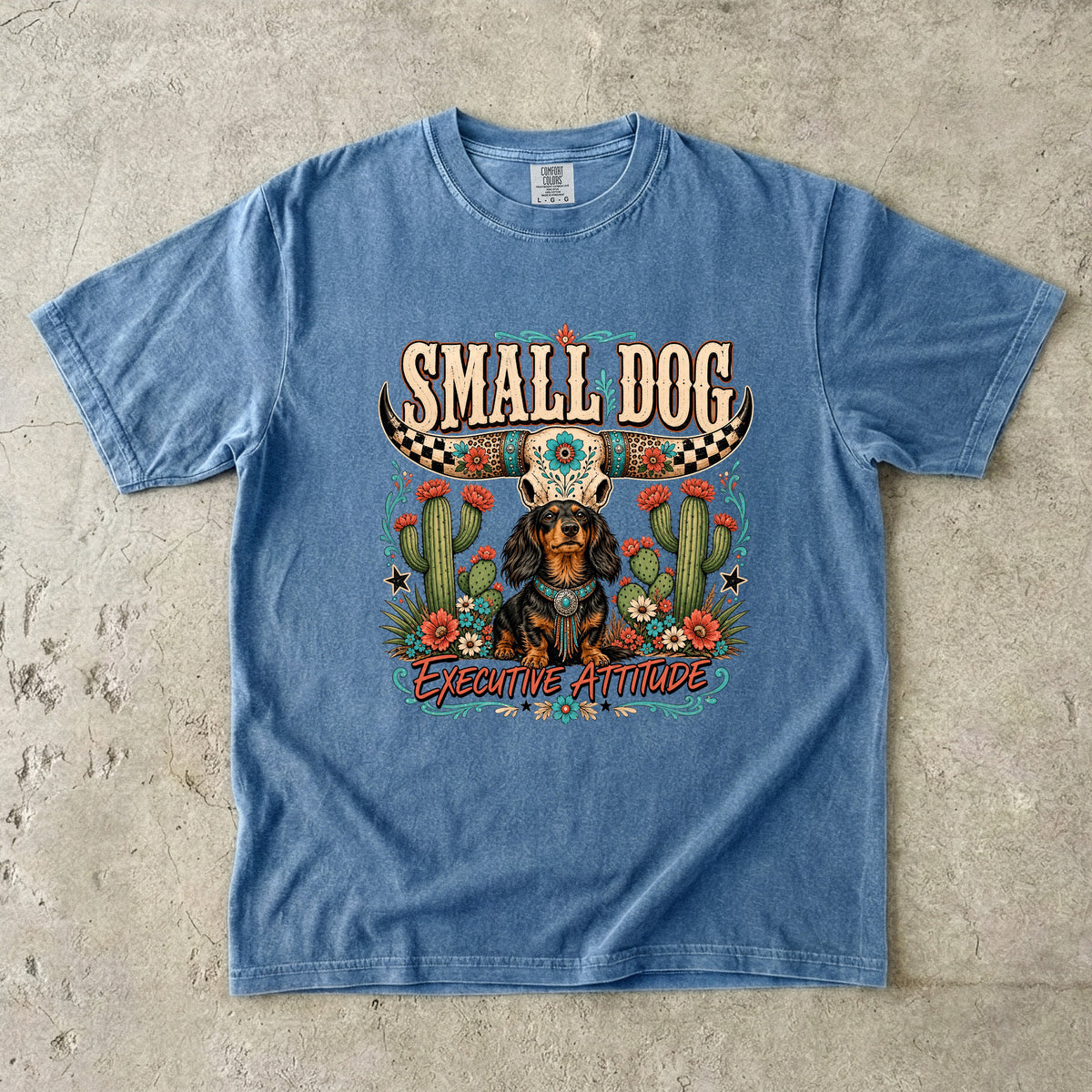 Small Dog Extreme Attitude Shirt, Funny Chihuahua Dog Mom Tee, Western Desert Cactus Dog Lover Gift, Comfort Colors