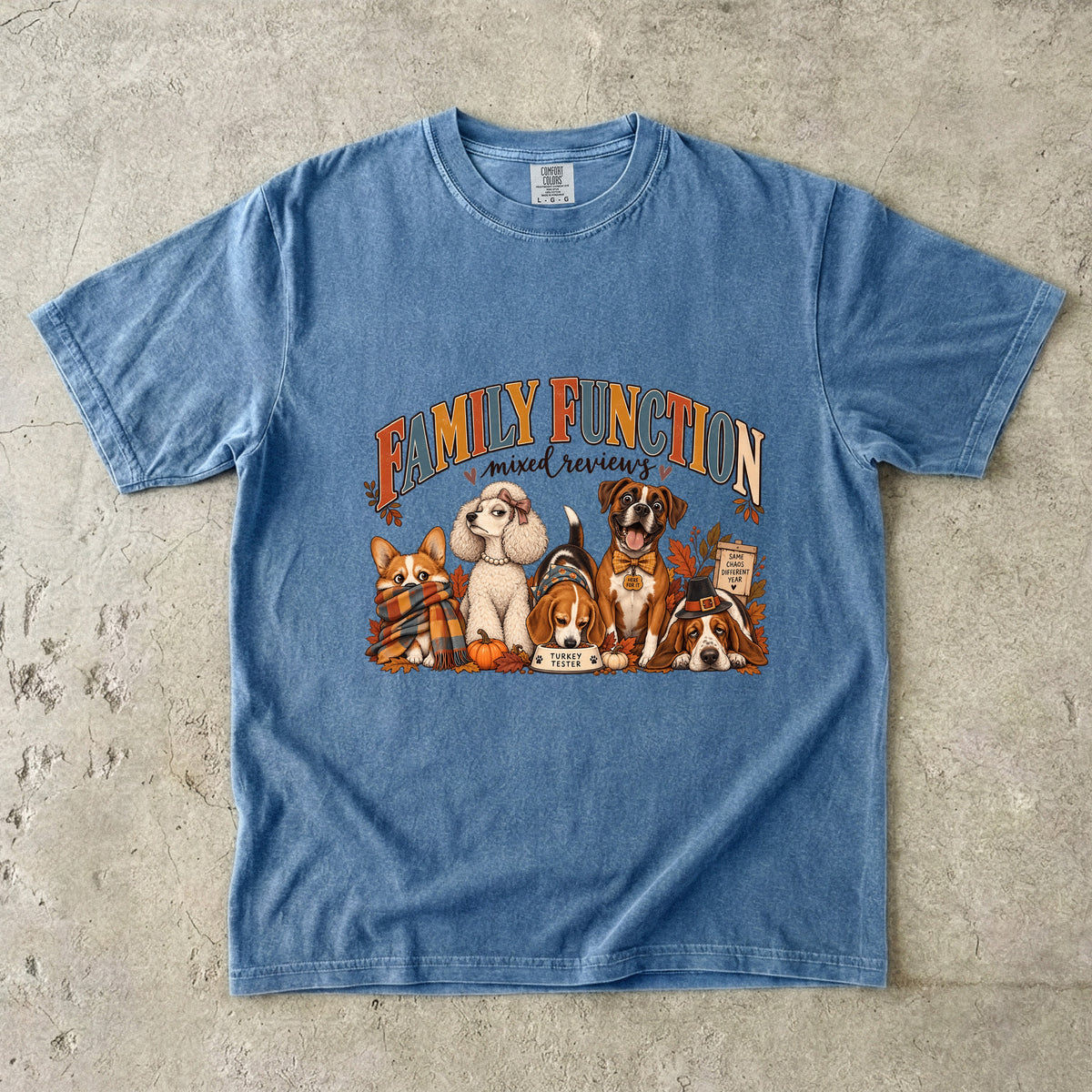 Family Function Mixed Reviews Shirt, Funny Dog Thanksgiving Tee, Matching Family Thanksgiving Shirts, Comfort Colors Fall Dog Lover Gift