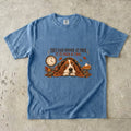 They Said Dinner at Four It Is Four-O-Two Funny Basset Hound Thanksgiving T-Shirt | Hungry Dog Pie Tee | Comfort Colors 1717 Garment-Dyed Unisex Shirt | Dog Mom Gift