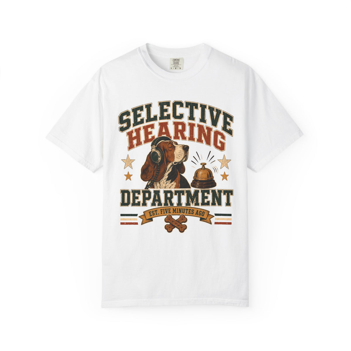 Selective Hearing Department Funny Basset Hound T-Shirt