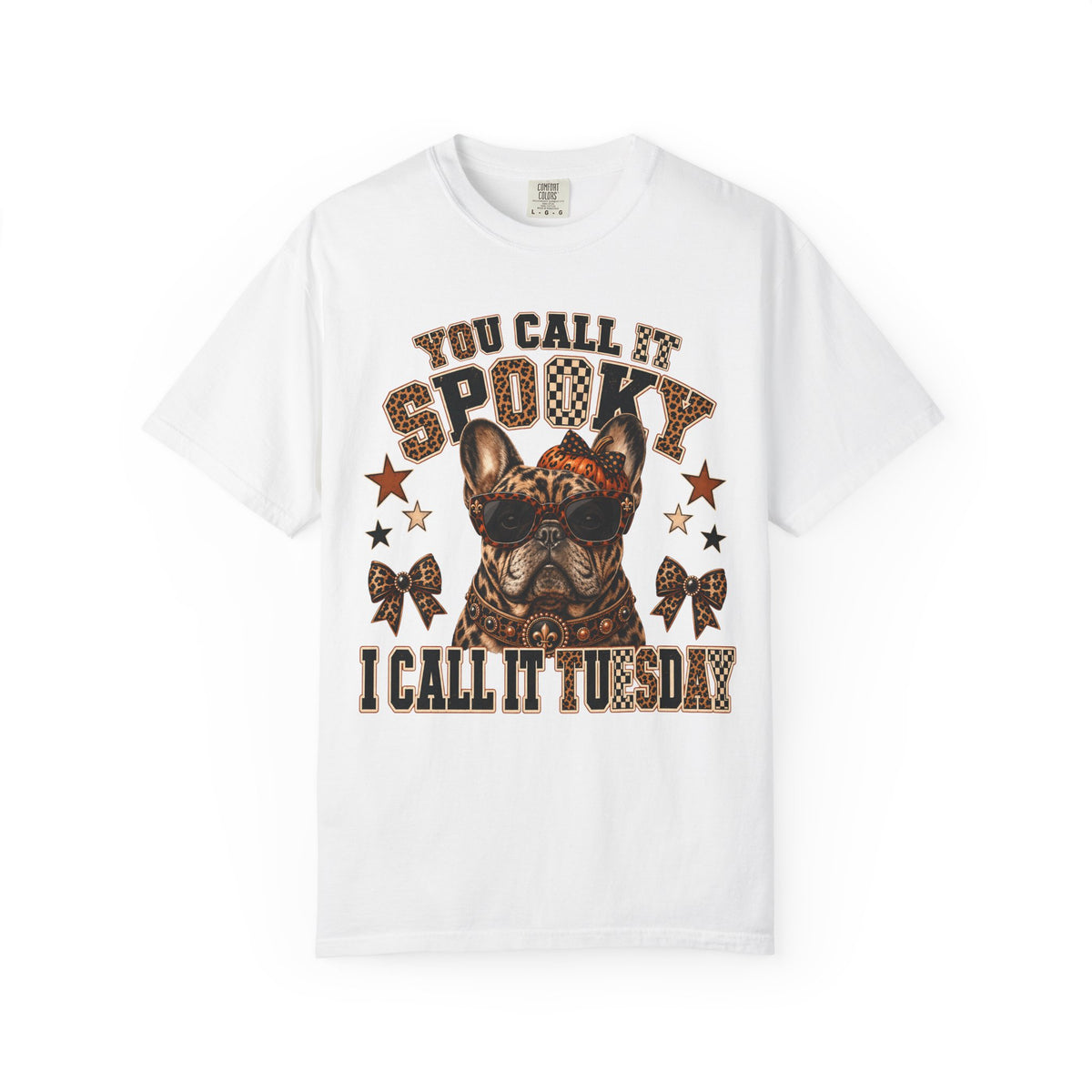 Funny French Bulldog Halloween Shirt | Spooky I Call It Tuesday | Comfort Colors Tee