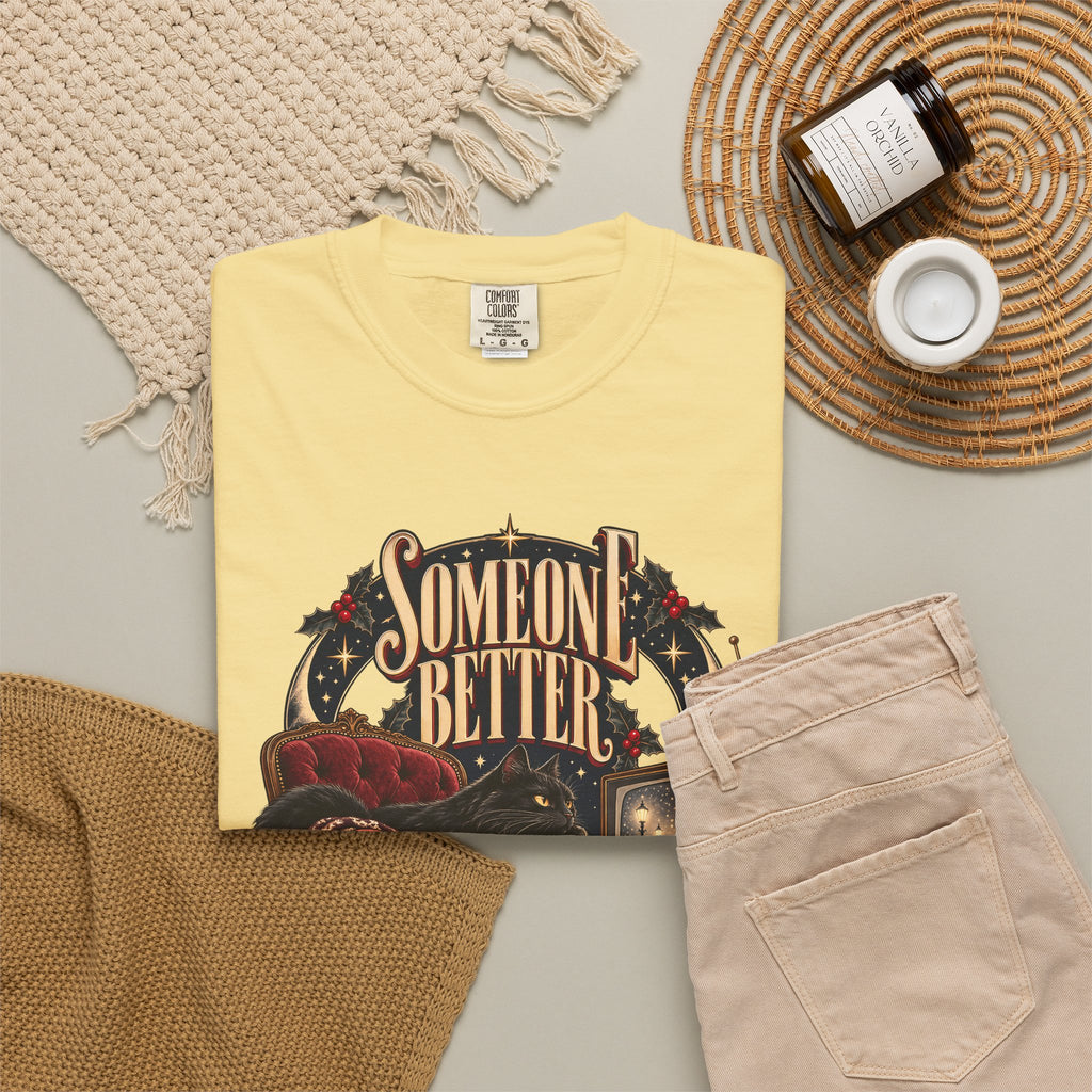 Someone Better Skip to the End Funny Christmas Movie Cat Shirt