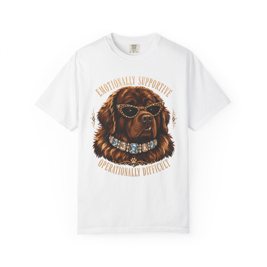 Emotionally Supportive Operationally Difficult Newfoundland Dog T-Shirt