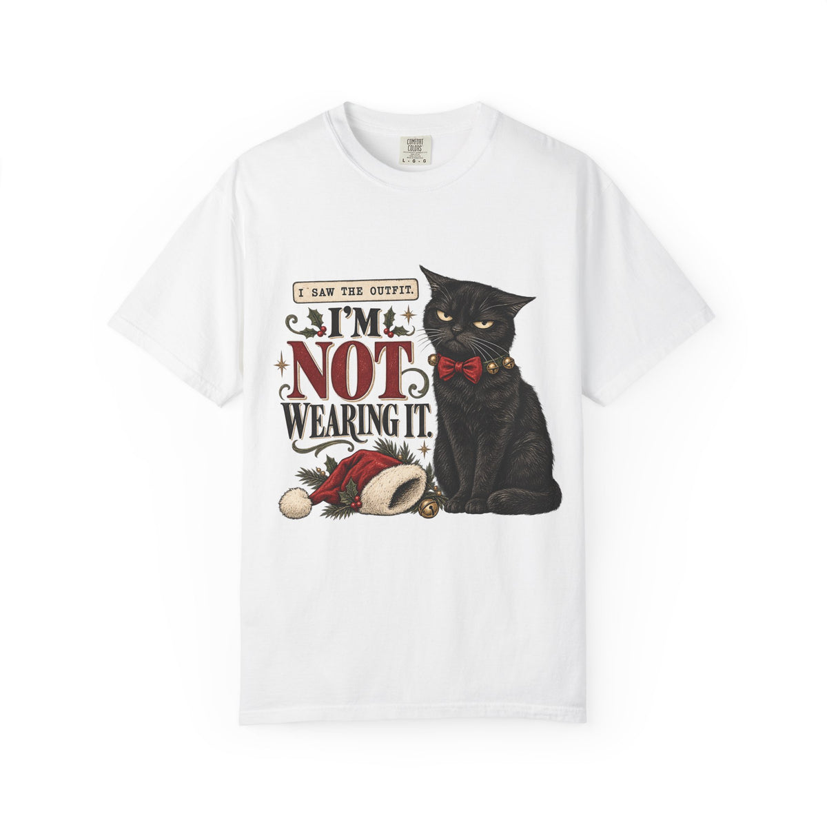 Funny Black Cat Christmas Shirt - I'm Not Wearing It