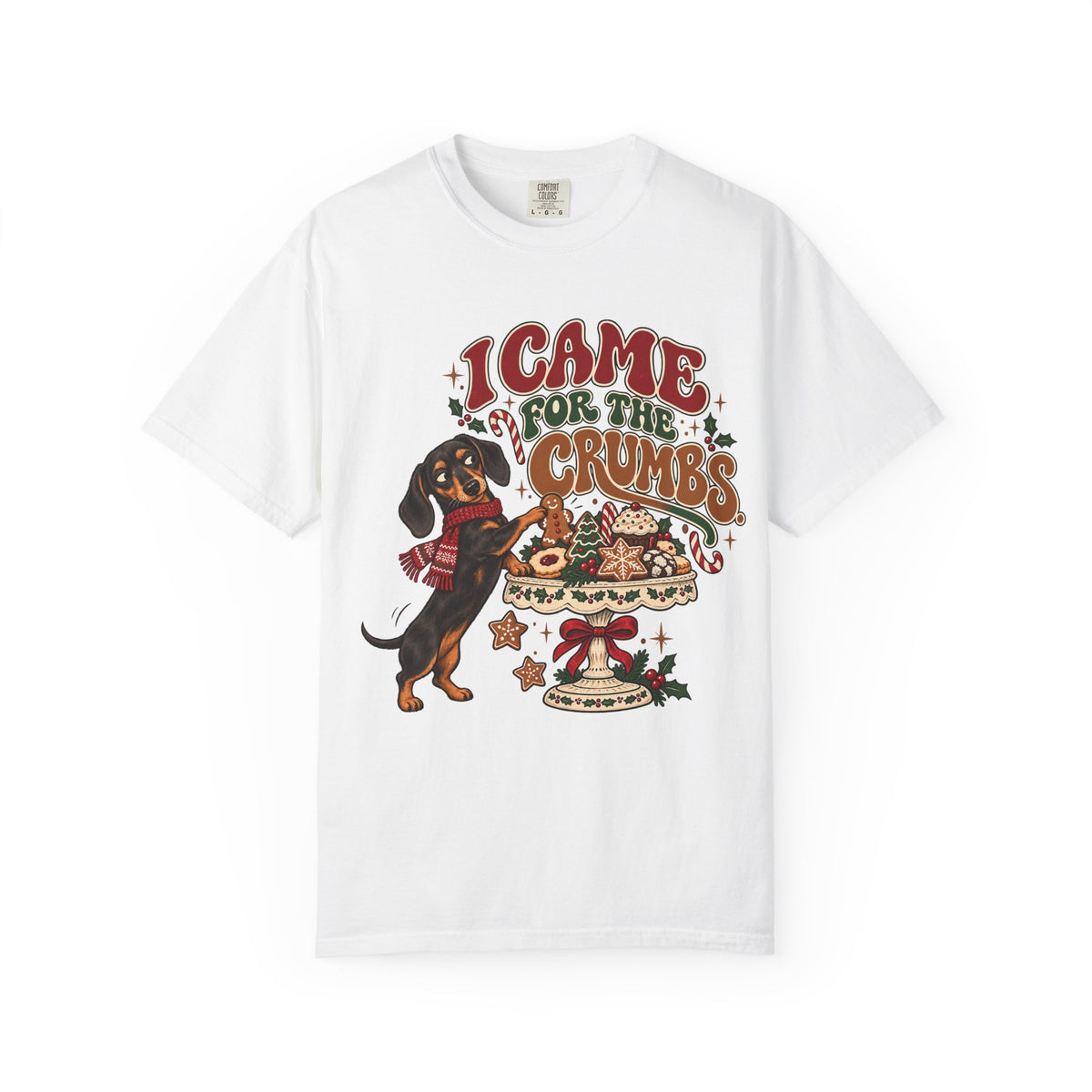 I Came for the Crumbs Funny Christmas Dachshund Shirt