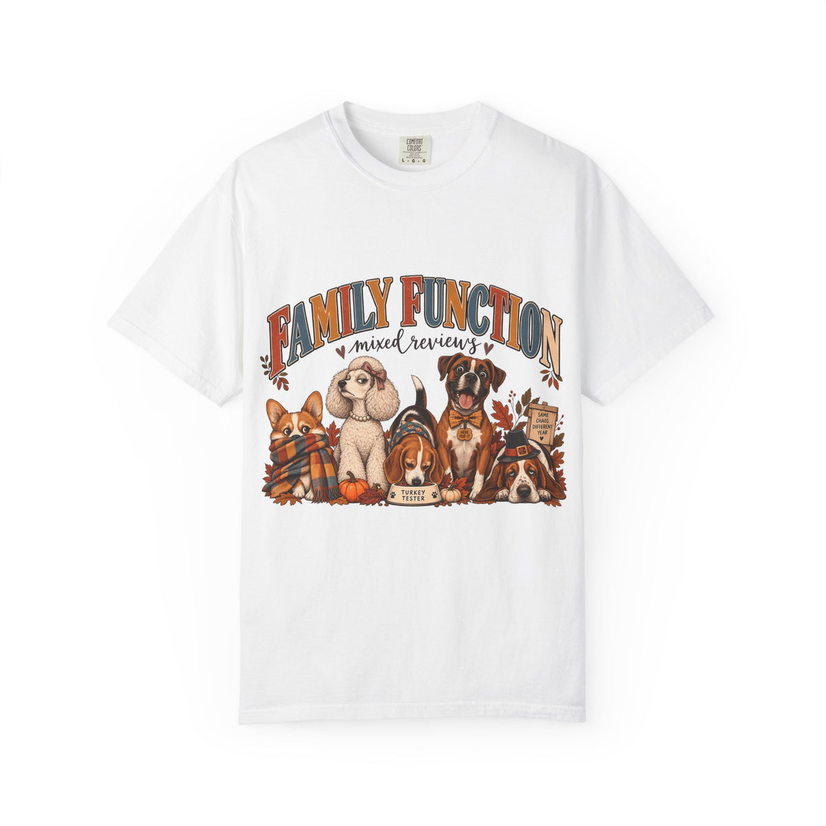 Family Function Mixed Reviews Shirt, Funny Dog Thanksgiving Tee, Matching Family Thanksgiving Shirts, Comfort Colors Fall Dog Lover Gift