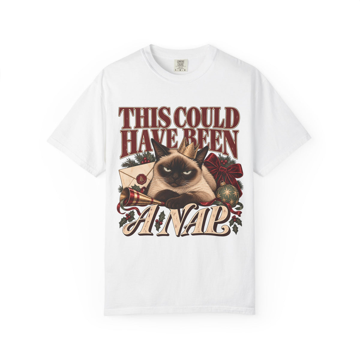 Funny Christmas Cat Shirt - This Could Have Been A Nap Tee