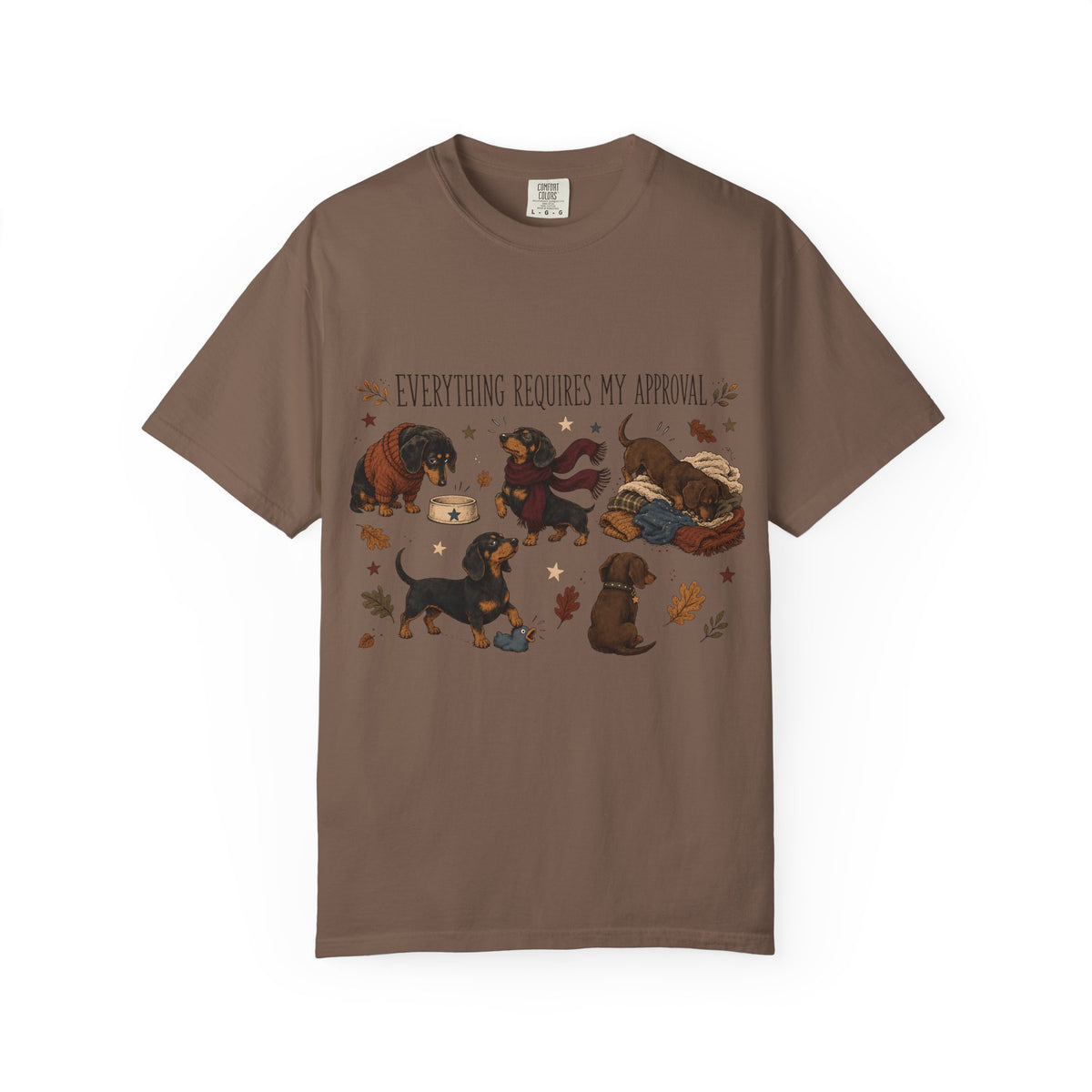 Everything Requires My Approval Shirt, Funny Dachshund Tee, Fall Wiener Dog Mom Gift, Cozy Doxie Lover T-Shirt, Comfort Colors