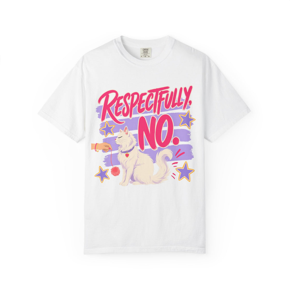 Respectfully No Sassy Cat Graphic T-Shirt
