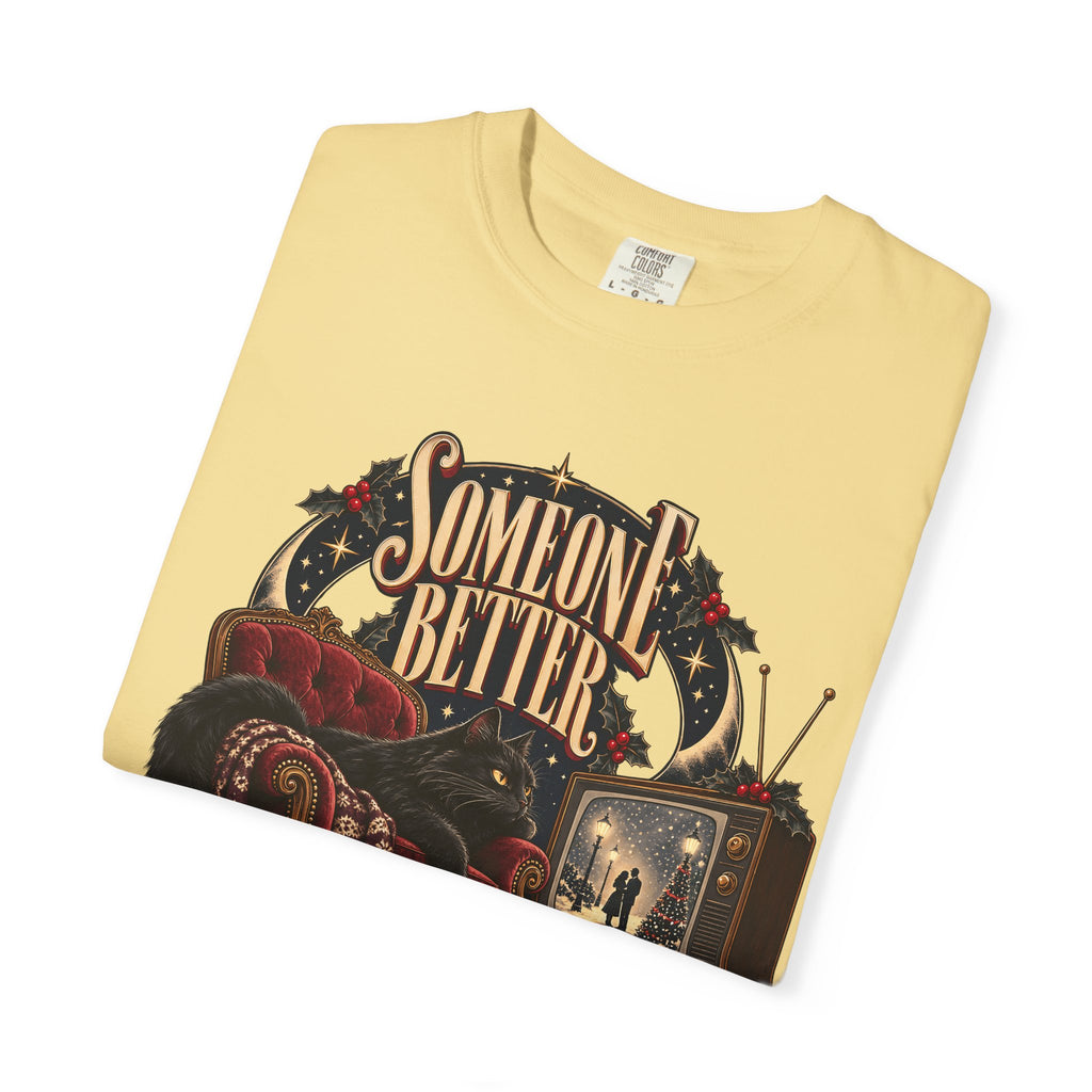 Someone Better Skip to the End Funny Christmas Movie Cat Shirt